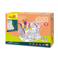 Puzzle 3D Domek do kolorowania
