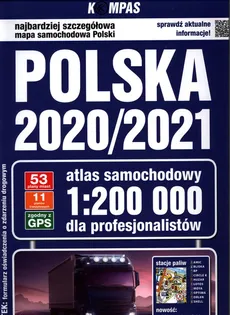 Polska 2020/2021 Atlas samochodowy dla profesjonalistów 1: 200 000 - Outlet