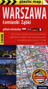 Warszawa foliowany plan miasta 1:26 000