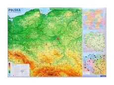 Polska mapa fizyczno-administracyjna 1:700 000 ścienna