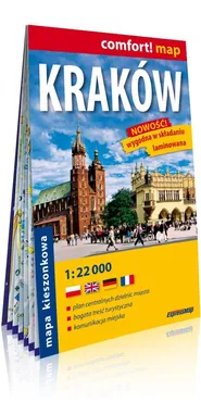 Kraków kieszonkowy laminowany plan miasta 1 : 22 000 - Praca zbiorowa