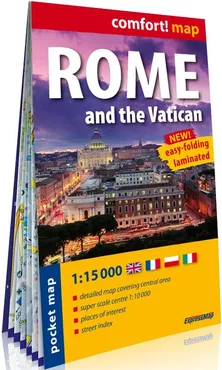 Rzym i Watykan (Rome and the Vatican)  kieszonkowy laminowany plan miasta 1:15 000 - Outlet