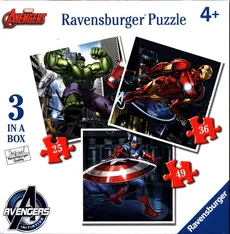 Puzzle 3w1 Avengers Super drużyna 25/36/49