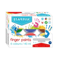 Farby do malowania palcami 6 kolorów 40ml
