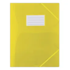 Teczka z gumką Donau PP A4 półtransparentna żółta