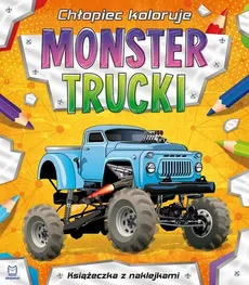 Chłopiec koloruje Monster trucki