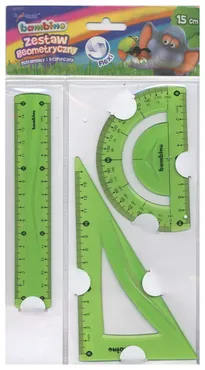 Zestaw geometryczny 3 elementy 15 cm Bambino flexi zielony