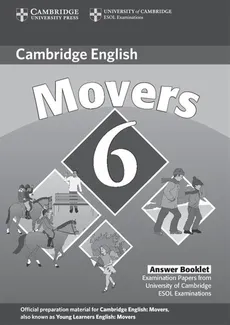 Cambridge Young Learners English Tests 6 Movers Answer Booklet