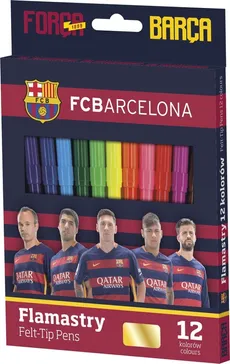 Flamastry 12 kolorów FC Barcelona