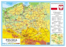Podkładka na biurko Polska mapa fizyczna - Outlet
