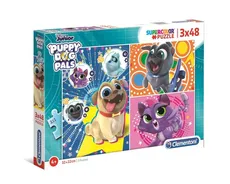 Puzzle Supercolor Puppy dog pals 3x48