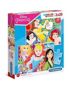 Puzzle 2x20 Supercolor Disney Princess