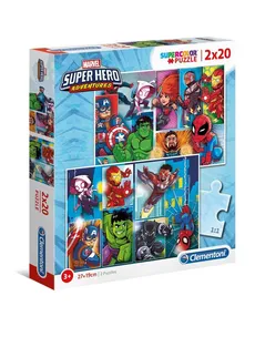 Puzzle 2x20 Supercolor Marvel Super Hero Adventures