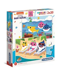 Puzzle Supercolor 2x20 Baby Shark