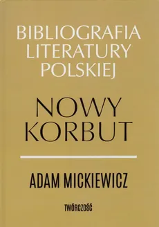 Nowy Korbut Adam Mickiewicz - Outlet