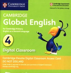 Cambridge Global English 4 Cambridge Elevate Digital Classroom Access Card