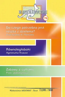 Miniatury matematyczne 70 - Piotr Jędrzejewicz, Agnieszka Krause, Mentzen Mieczysław K.
