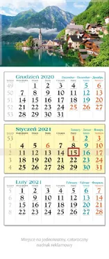 Kalendarz 2021 trójdzielny KT 10 Widok