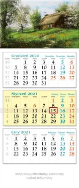 Kalendarz 2021 trójdzielny KT12 Chatka - Outlet