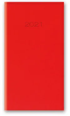 Kalendarz 2021 11T A6 kieszonkowy czerwony vivella