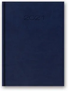 Kalendarz 2021 A5 dzienny z registrem oprawa vivella niebieski