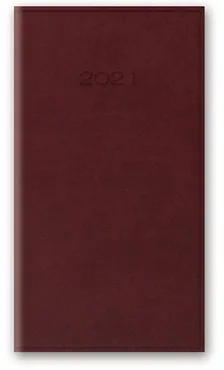 Kalendarz 2021 11T A6 kieszonkowy bordowy vivella