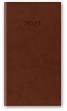 Kalendarz 2021 11T A6 kieszonkowy brązowy vivella