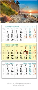 Kalendarz 2021 trójdzielny KT 02 Klif