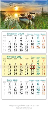 Kalendarz 2021 trójdzielny KT 03 Łódka - Outlet