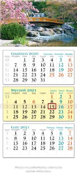 Kalendarz 2021 trójdzielny KT 08 Mostek