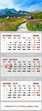 Kalendarz trójdzielny Hala Gąsienicowa