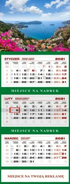 Kalendarz trójdzielny Lazurowe Wybrzeże