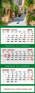 Kalendarz trójdzielny Toskania