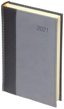 Kalendarz 2021 A5 D109K dzienny Carbon Paris szary
