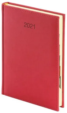 Kalendarz 2021 A5 dzienny registry Vivella czerwony