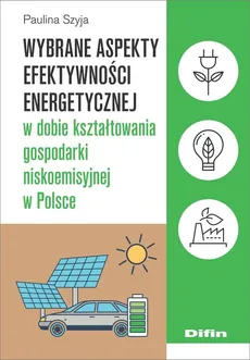 Wybrane aspekty efektywności energetycznej w dobie kształtowania gospodarki niskoemisyjnej w Polsce - Outlet - Paulina Szyja