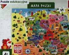 Puzzle edukacyjne 54 Mapa Polski - Outlet