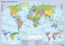 Mapa świata polityczna Plansza edukacyjna na ścianę i biurko - Outlet