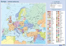 Mapa Europy Pansza edukacyjna na ścianę i biurko