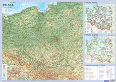 Mapa Polski Plansza edukacyjna na ścianę i biurko