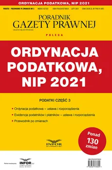 Ordynacja podatkowa NIP 2021