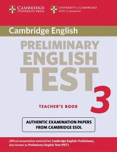 Cambridge Preliminary English Test 3 Teacher's book - Outlet