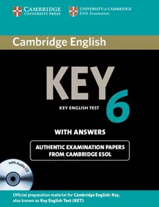 Cambridge English Key 6 authentic examination papers with answers + CD - Outlet