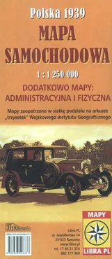 Mapa samochodowa Polska 1939 (nowe wydanie) - Outlet - Praca zbiorowa