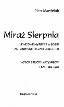 Miraż Sierpnia - Outlet - Piotr Marciniak