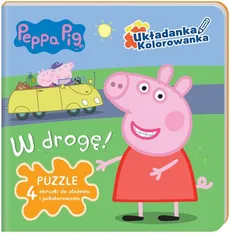 Peppa Pig Układanka - Kolorowanka W drogę.