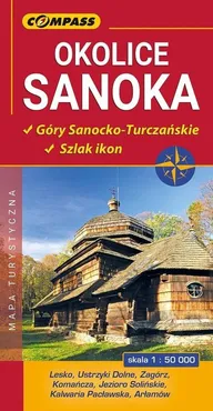 Okolice Sanoka Góry Sanocko-Turczańskie Szlak ikon mapa turystyczna 1:50 000