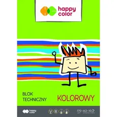 Blok techniczny A3 kolorowy 10 kartek Happy Color