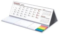Kalendarz z notesem biurkowy MAXI szary