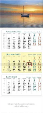 Kalendarz 2022 trójdzielny Łódka